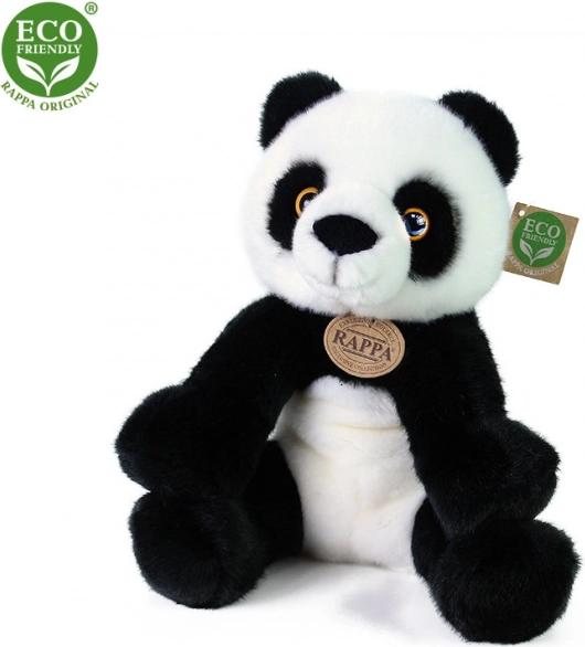 Zittende pluchen panda 27 cm eco‑friendly