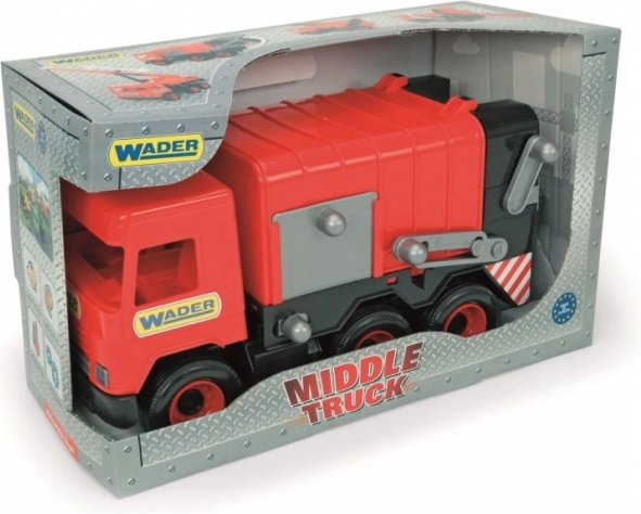 Rode WADER MIDDLE TRUCK vuilniswagen in doos