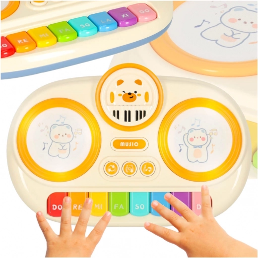 Interactieve kinderkeyboard educatief beige