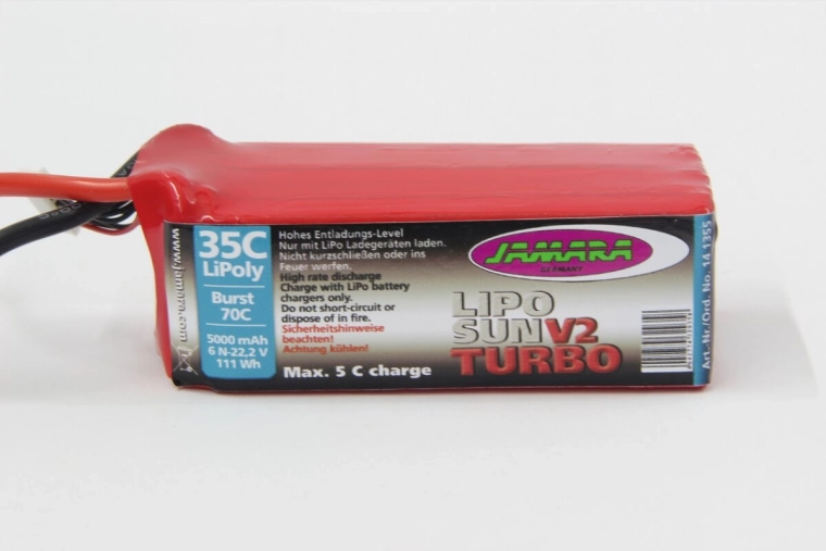 LiPo-accu LipoSun V2 22,2 V 5000 mAh 111 Wh 35C/70C met GPR 6N-balanceeraansluiting