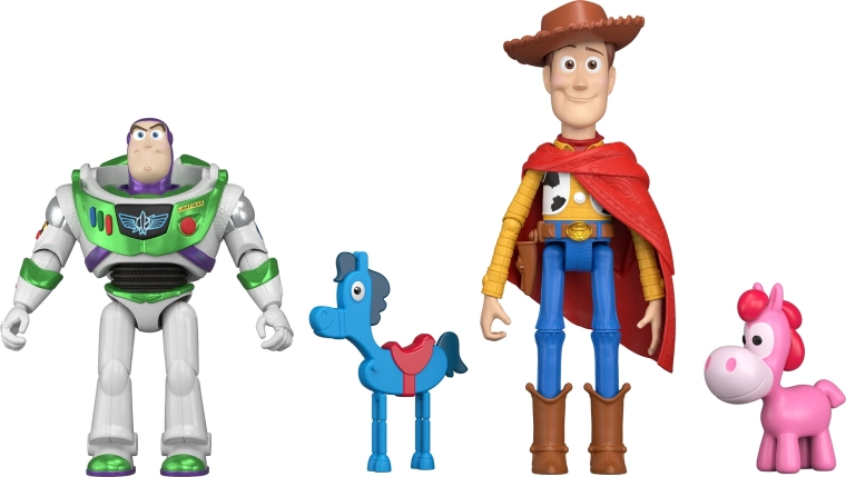 Woody en Buzz op PlayScale-schaal