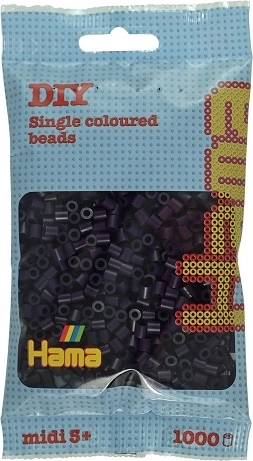 Hama midi strijkkralen zwart 1000 stuks