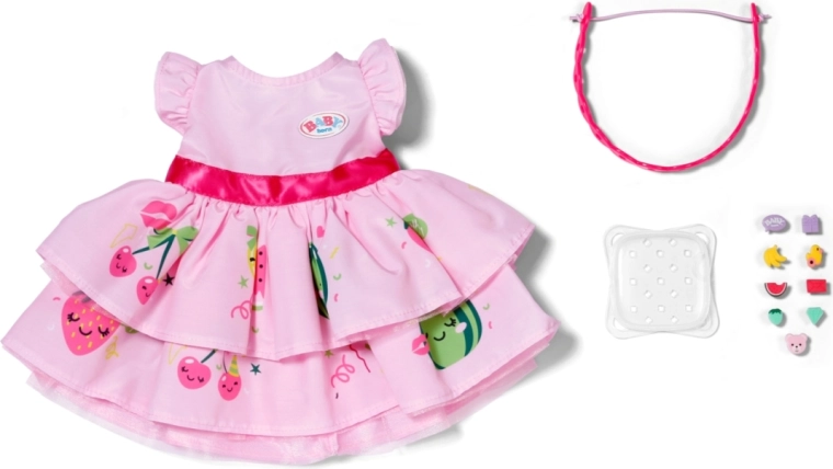Speelse jurk met fruitprint