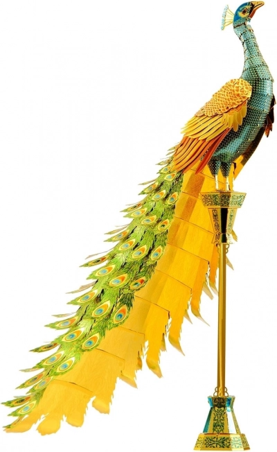 Metalen 3D-model van een pauw – METAL EARTH ICONX