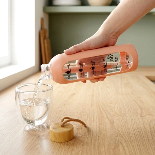 Borosilicaatglas en bamboe dop