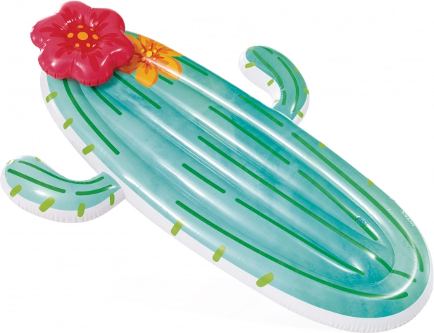 Opblaasbaar ligbed cactus met bloem 180 × 130 cm
