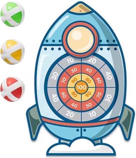 Woopie Behendigheidsspel Klittenband Darten Raketdoel