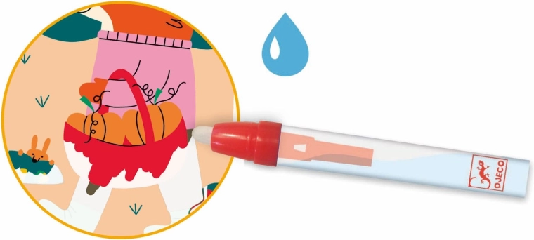 Schilder alleen met water – de kleuren verschijnen magisch