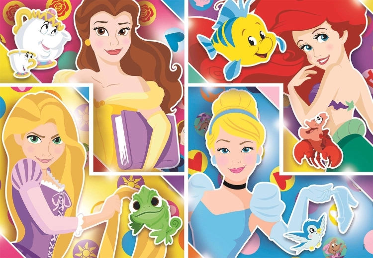 Puzzel Disney prinsessen met vriendjes 104 stukjes