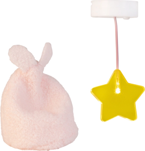 Verlichting voor Lundby-poppenhuisje: sterrenlamp en poef met oortjes