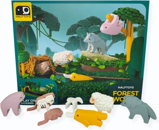 Magnetische figuren Half Toys boswereld