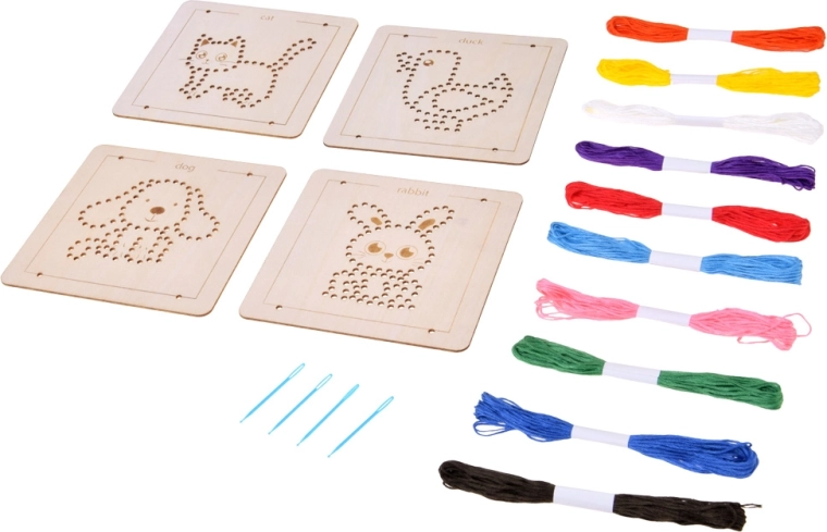 4 houten dieren-sjablonen