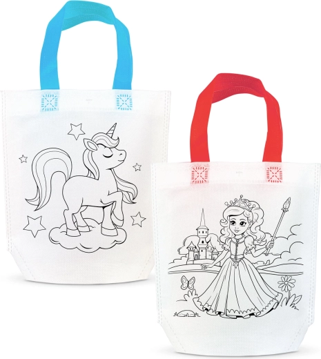 Cadeautas om in te kleuren met 4 stiften - 1 stuk