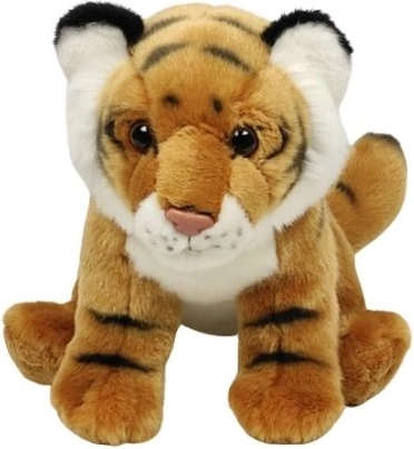 Zittende pluche tijger bruin 25 cm