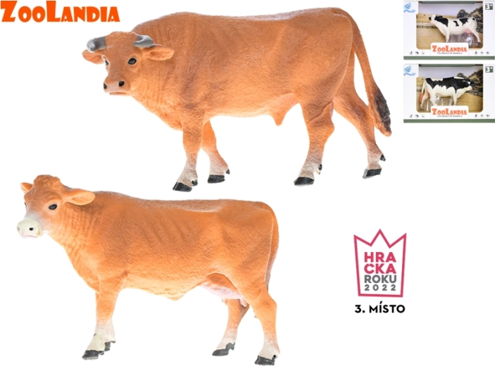 Zoolandia koe en stier plastic figuren 13–14 cm