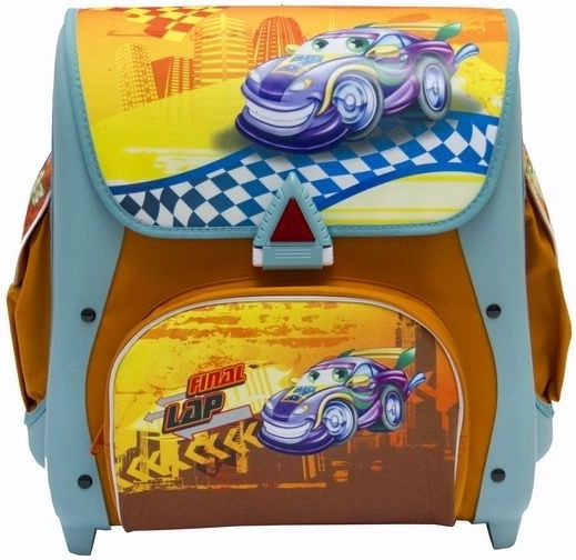 Schooltas Auto's 21 l, blauw-oranje - 1 stuk
