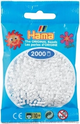 Hama mini strijkkralen wit 2000 stuks