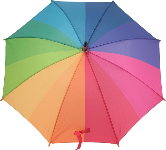 Regenboog canopy die elke regenbui oplicht