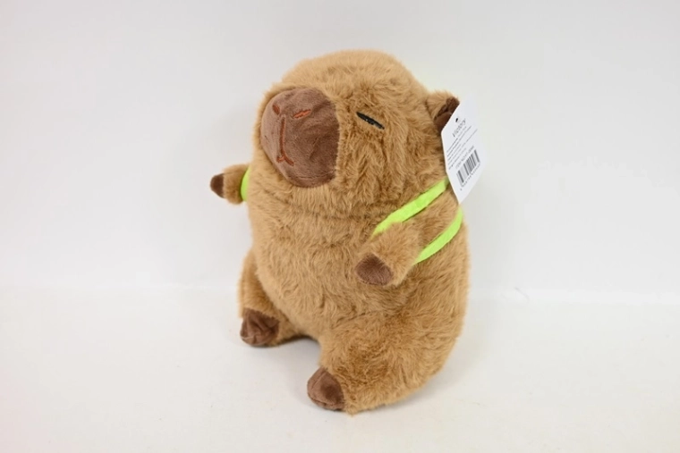 Kleine pluchen capibara met rugzakje 20 cm