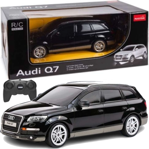 Outlet op afstand bestuurbare Audi Q7 RC-auto zwart 1:24 Rastar - beschadigde verpakking