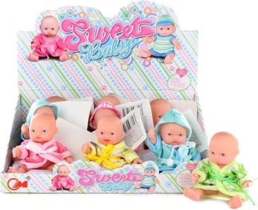 Babypop in badjas met capuchon 11 cm