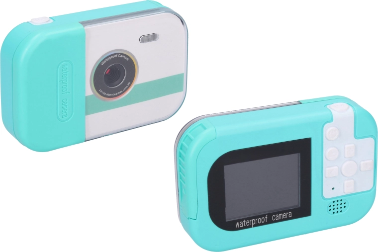 Blauwe waterdichte digitale camera voor kinderen