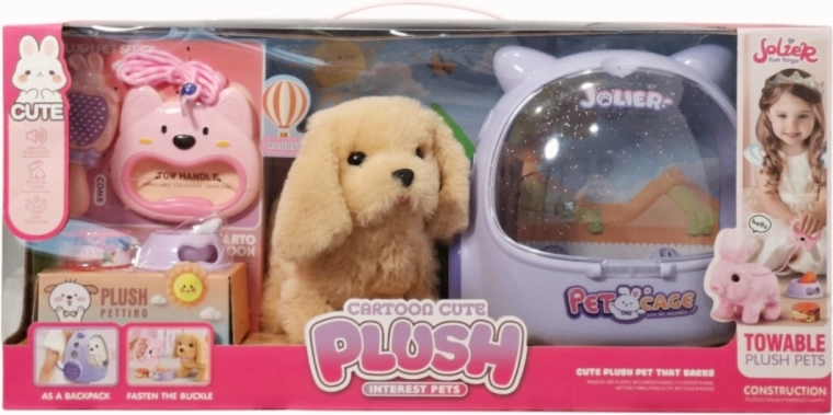 Diertje – pluchen hondje met accessoires - 1 stuk