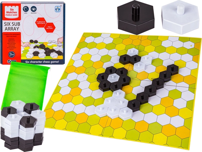 Logisch educatief spel Six Sub Array – honingraat, bouwset