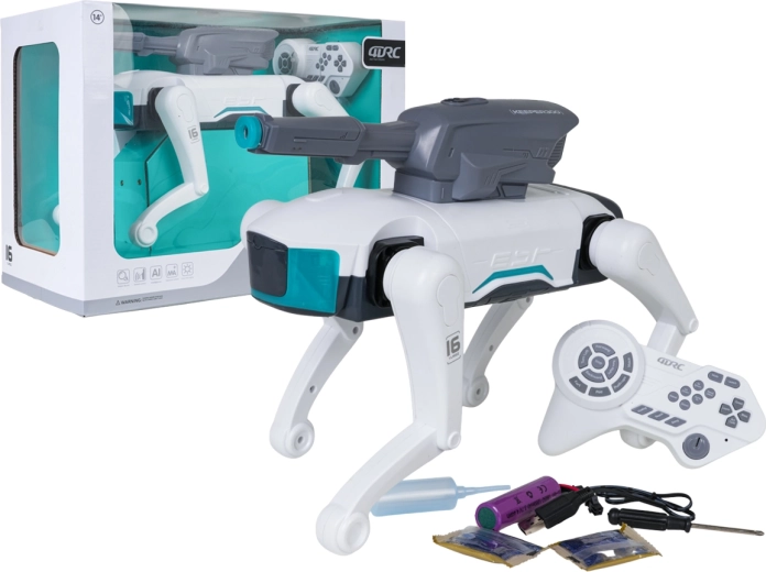 Op afstand bestuurbare robotachtige hond KEEPER 300 met gelblaster