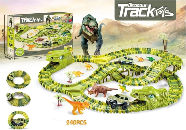 Mega racebaan XXXL Dino Park – bouwset 240 delen