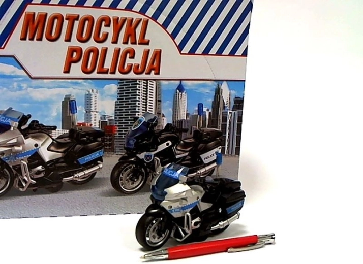 Politiemotor met licht en geluid 13 cm