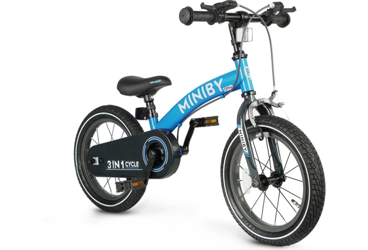 3-in-1: loopfiets, fiets met zijwieltjes en klassieke fiets
