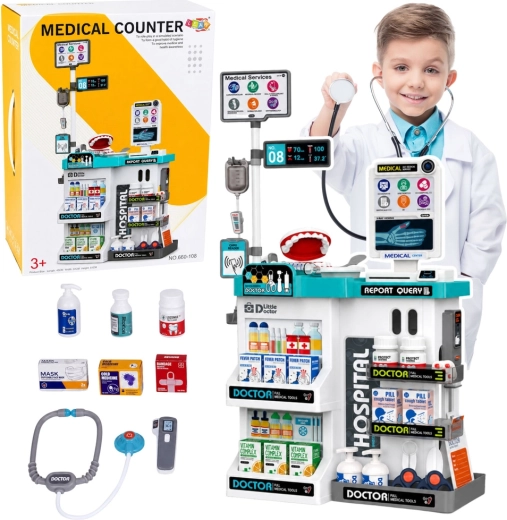 Kinderdokterstafel met accessoires (61-delig), licht en geluid