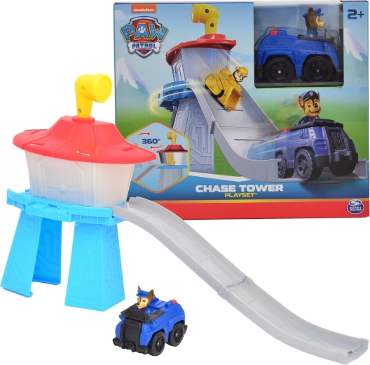 PAW Patrol mini-toren met glijbaan en voertuig van Chase