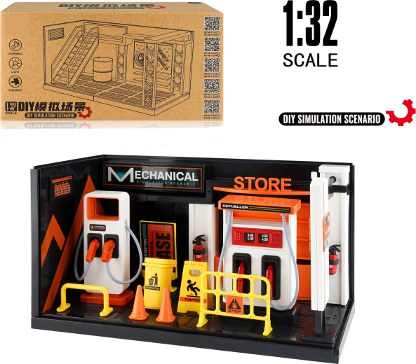 Model tank- en laadstation 1:32 – metalen uitvoering