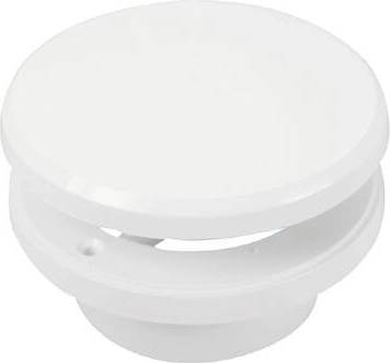 Schijfventiel met regeling PH 125 mm, wit kunststof