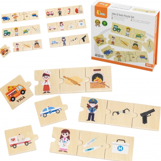 houten puzzel VIGA beroepen en gereedschap