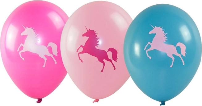 Ballonnen met eenhoornmotief (6 stuks)