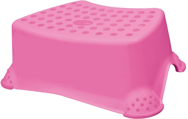 Antislipopstapje voor kinderen voor toilet en wastafel Little Duck, donkerroze