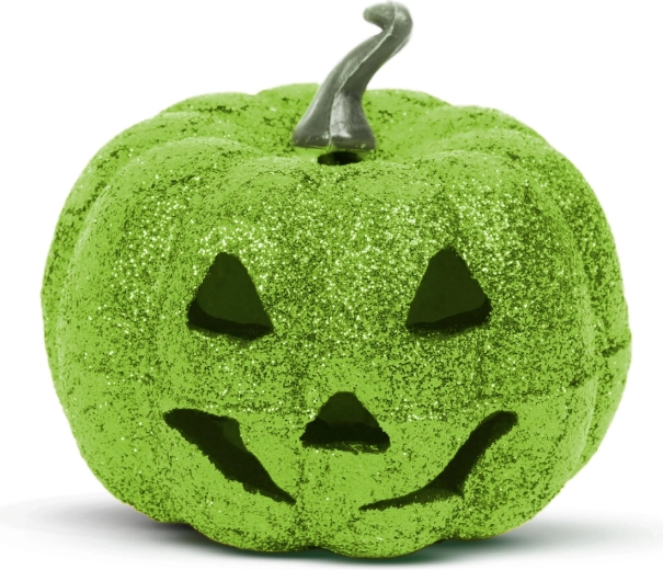 Halloween RGB LED-decoratie van schuim – groene pompoen, 11 cm