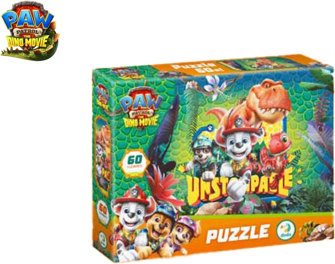 Puzzel Paw Patrol: The Dino Movie, 60 stukjes, 32 × 23 cm
