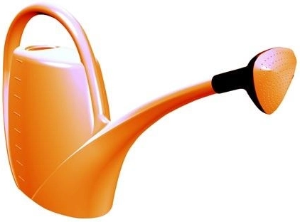 Gieterkannetje met broeskop 2,5 l – oranje, kunststof
