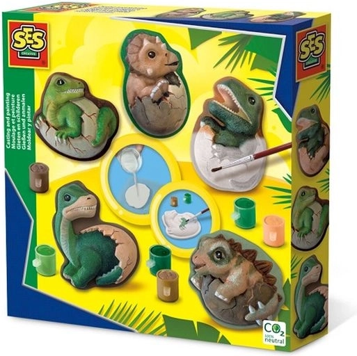 SES Creative gipsafgietsels en verf – dinosaurussen uit eieren