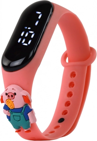 Aanraakhorloge Varkentje roze met verstelbare band