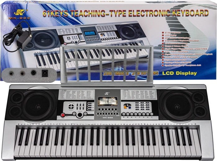 Elektronisch keyboard MK-922 met LCD-display en 61 toetsen