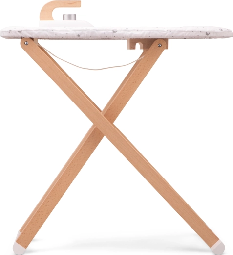 Houten kinderstrijkplank met strijkijzer