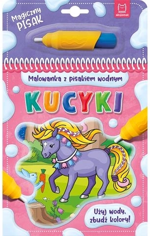 Waterkleurboek met waterstift: Pony's