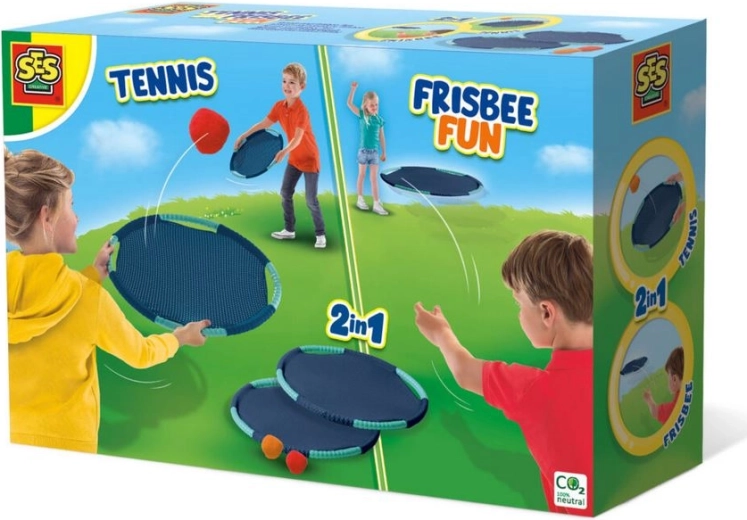 Twee spellen in één: tennis en frisbee