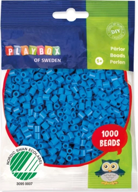 Strijkkralen Playbox - blauw 1000 stuks