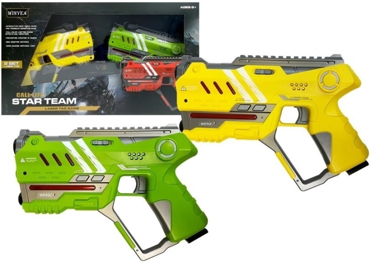 Set Laser Tag pistolen - 4 teams en 2 kleuren